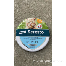 Colar de gato de gato de gato de cachorro ajustável colares naturais de pulgas para cães pulgas e prevenção de carrapatos com 8 meses